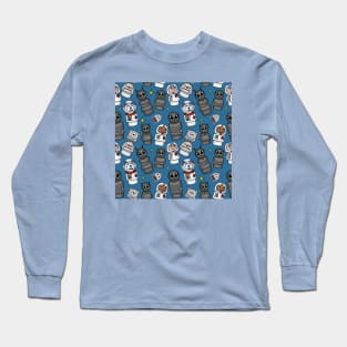 Little Astronauts, Space Dog, Aliens, and Robots Pattern Long Sleeve T-Shirt